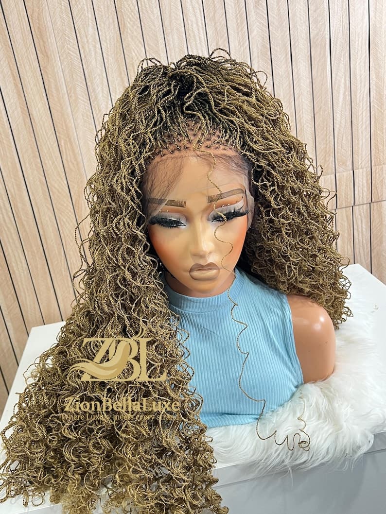 PRE-ORDER Curly Micro Twist Braided Wig, Full Lace, 30 Inches