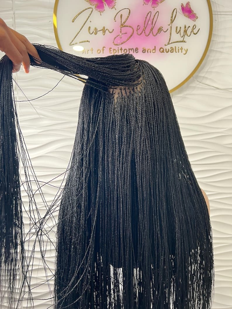 Ready to ship Micro Twist Wig, Braided Lace front Wig, Full lace braided wig, Micro Million braids, Nano twist, Wigs For Black Women.