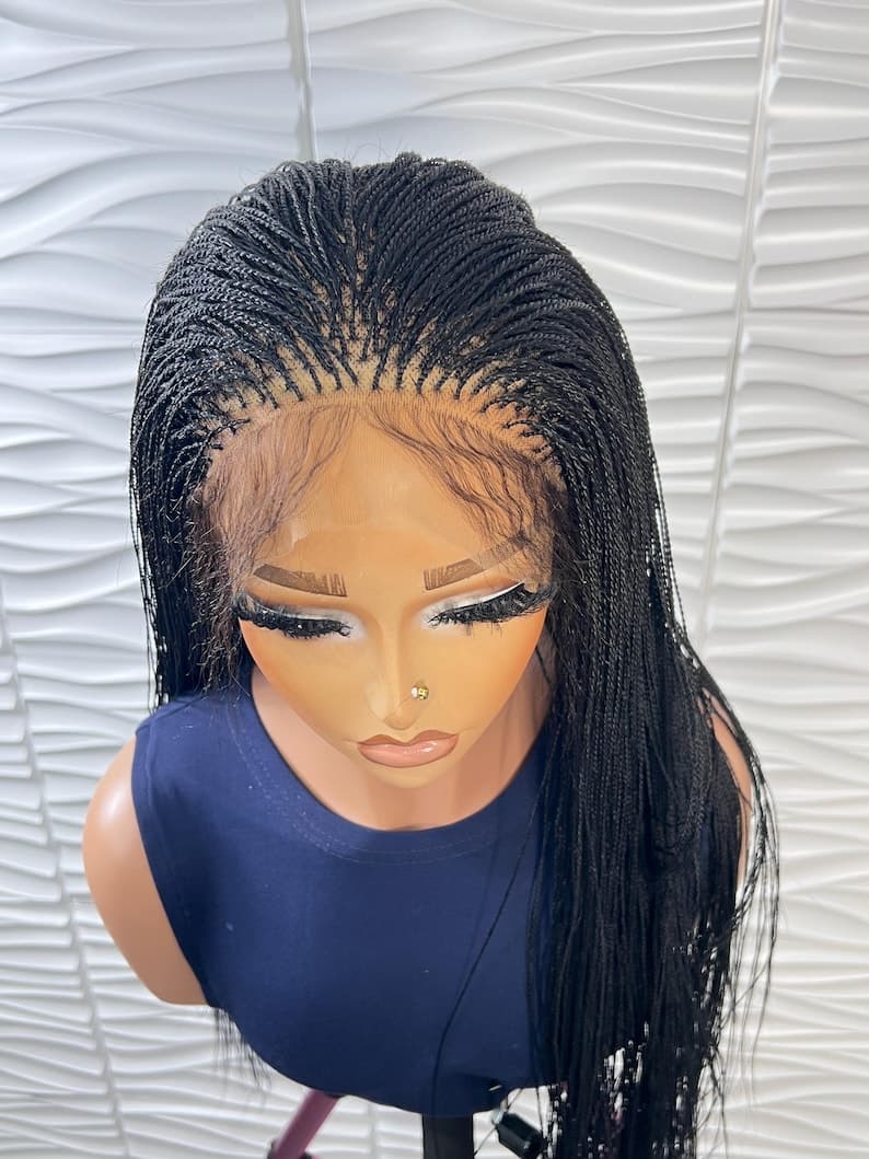 Ready to ship Micro Twist Wig, Braided Lace front Wig, Full lace braided wig, Micro Million braids, Nano twist, Wigs For Black Women.