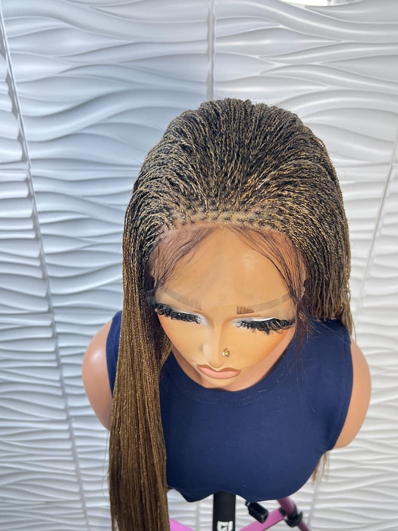 Ready to ship Micro Twist Wig, Braided Lace front Wig, Full lace braided wig, Micro Million braids, Nano twist, Wigs For Black Women.