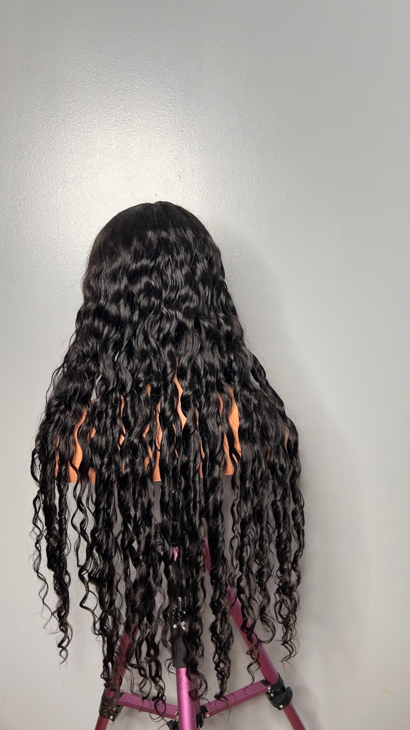 Shay Unit: 32” Deep Wave Virgin Hair Wig: 5*5 Lace Closure, Natural Black