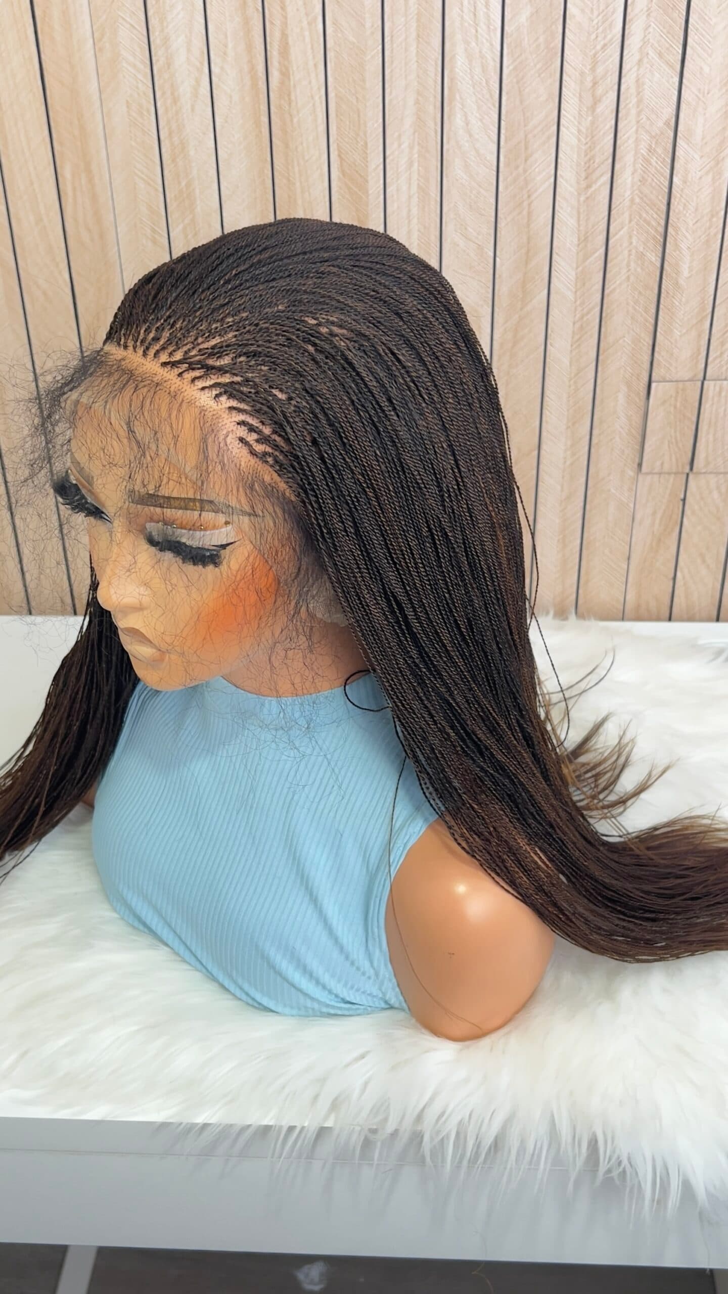 Ready to ship Micro Twist Wig, Braided Lace front Wig, Full lace braided wig, Micro Million braids, Nano twist, Wigs For Black Women.