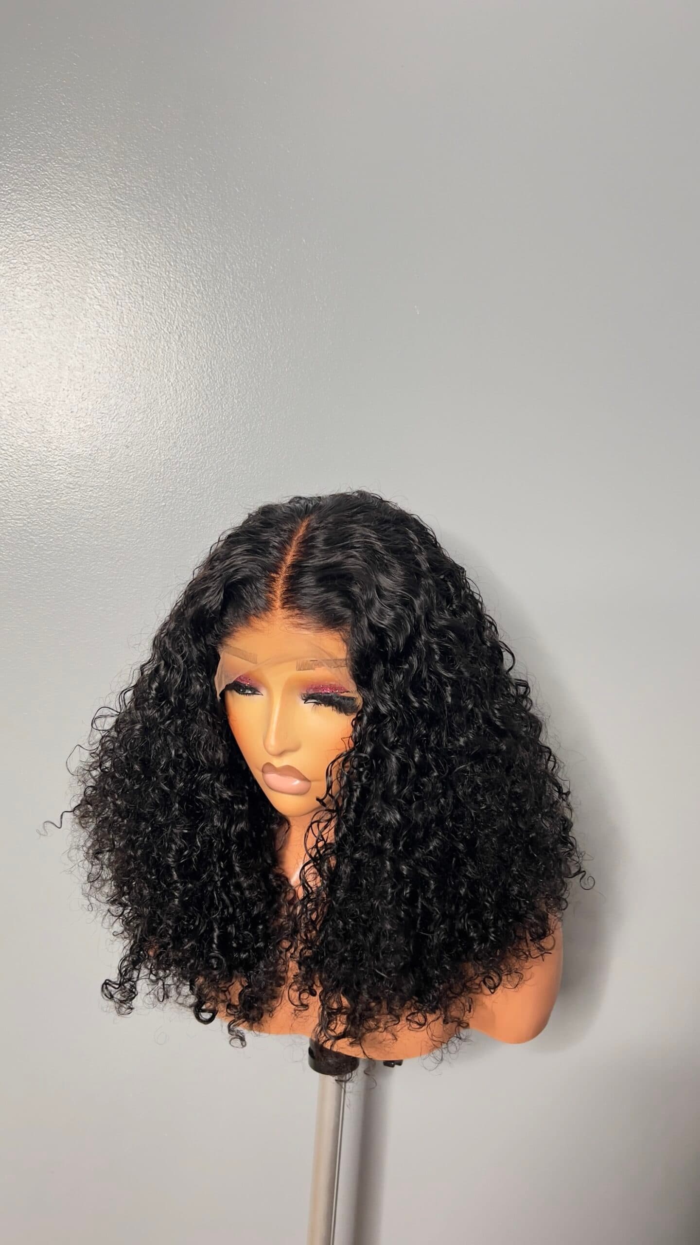 Kim Unit: Kinky curly wig 5*5 Swiss Lace’ 16 inches