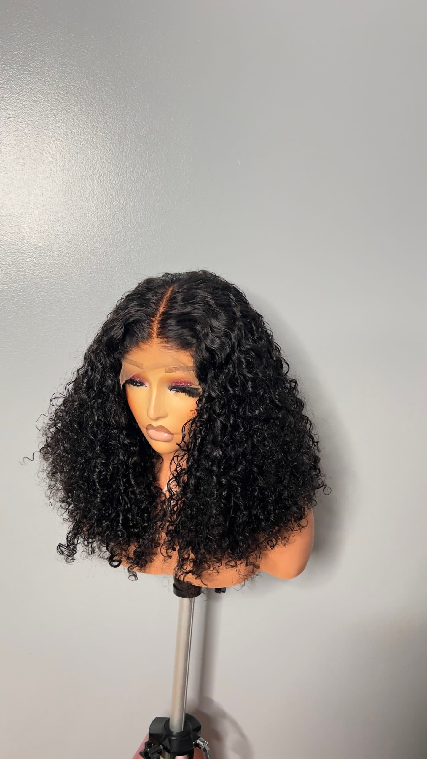 Kim Unit: Kinky curly wig 5*5 Swiss Lace’ 16 inches