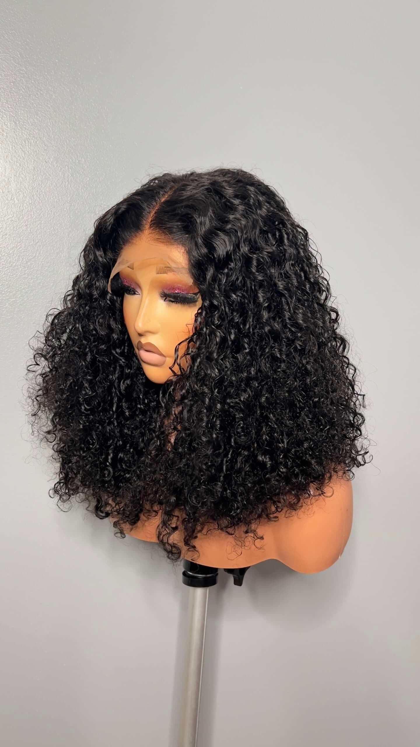 Kim Unit: Kinky curly wig 5*5 Swiss Lace’ 16 inches
