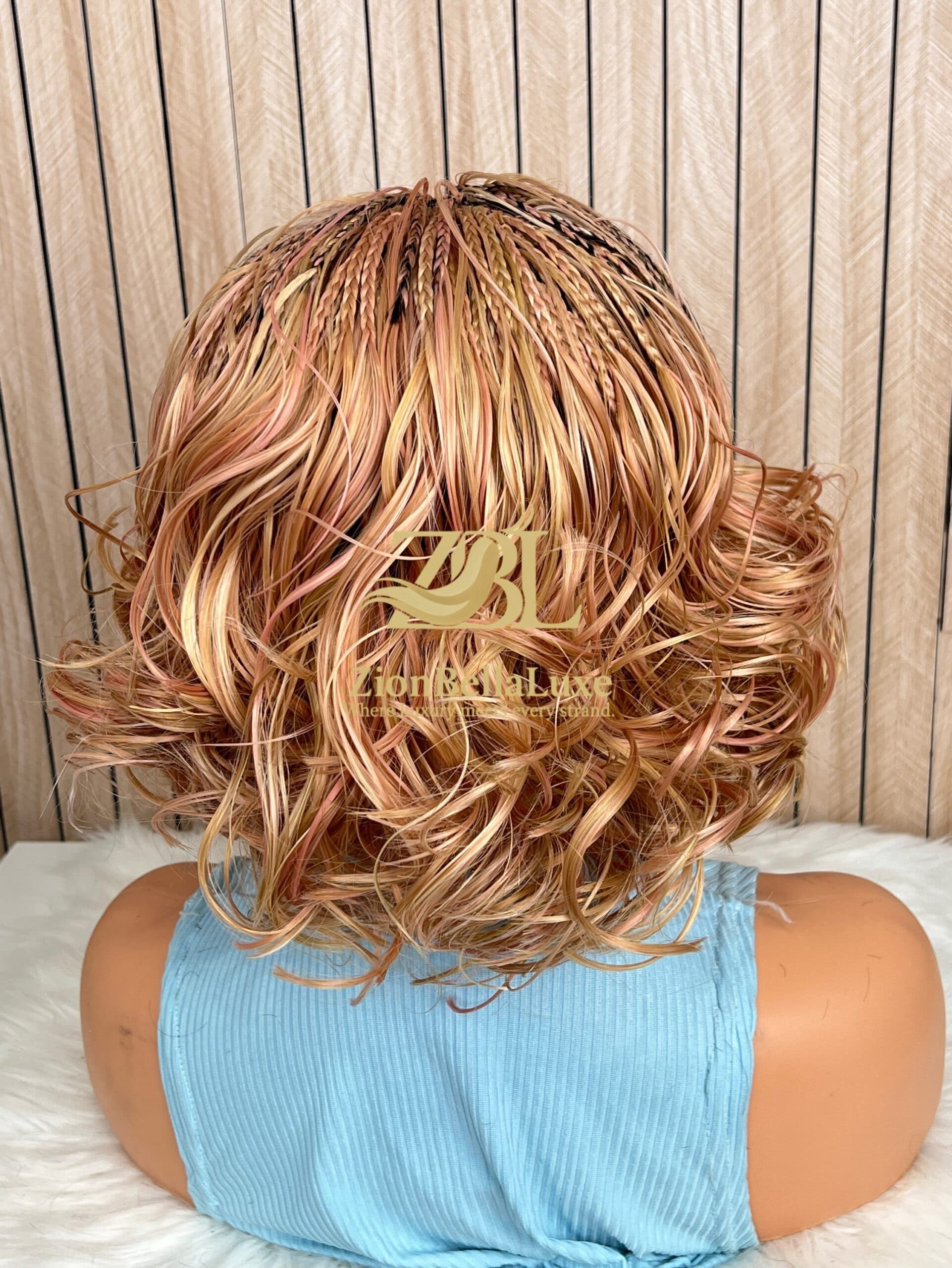 French Curls Bob Lace Front Braids, 12”Box Braids Black Women Wigs.