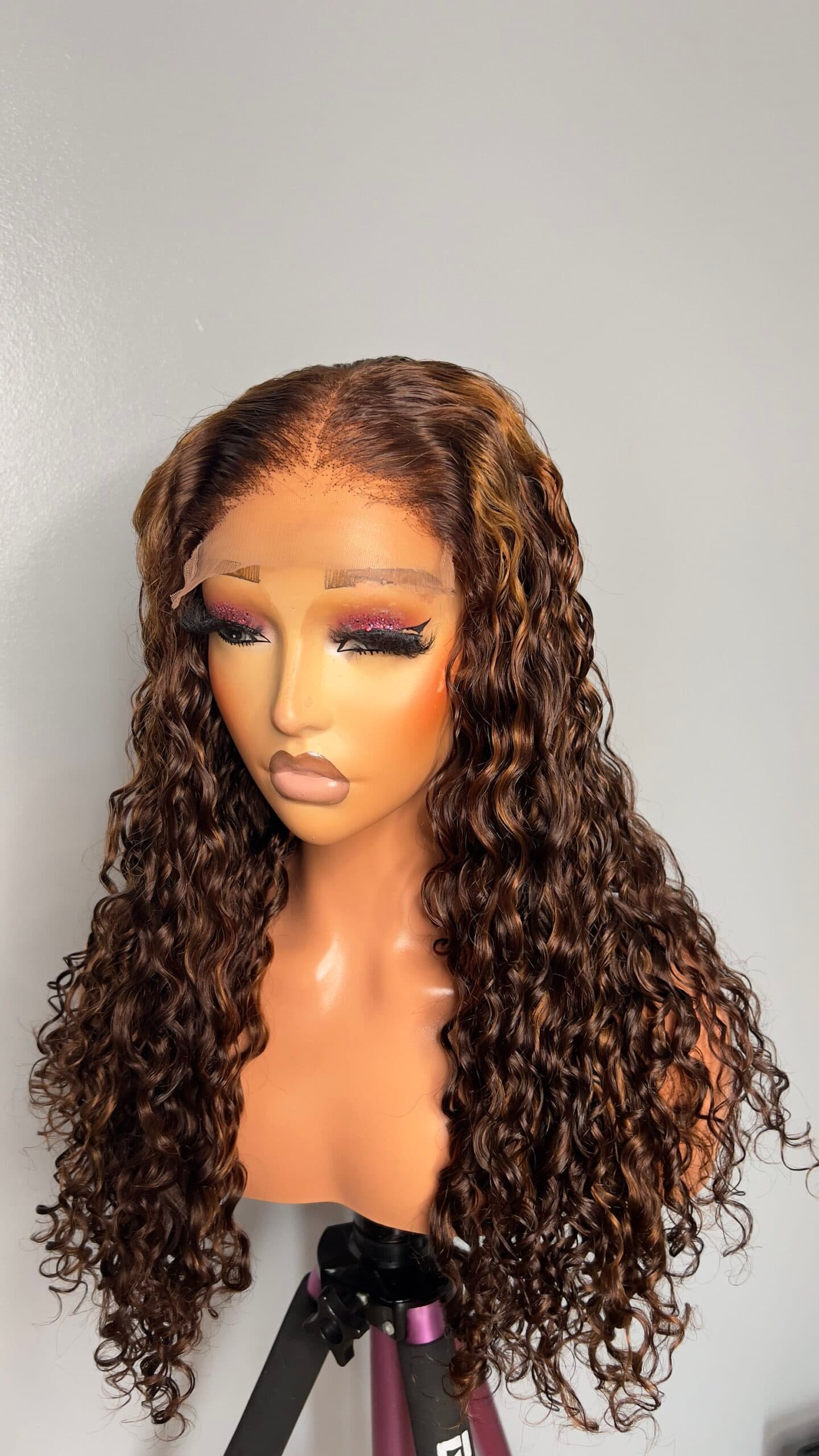Honey Unit: 20” Deepwaves wig 5*5 Swiss Lace