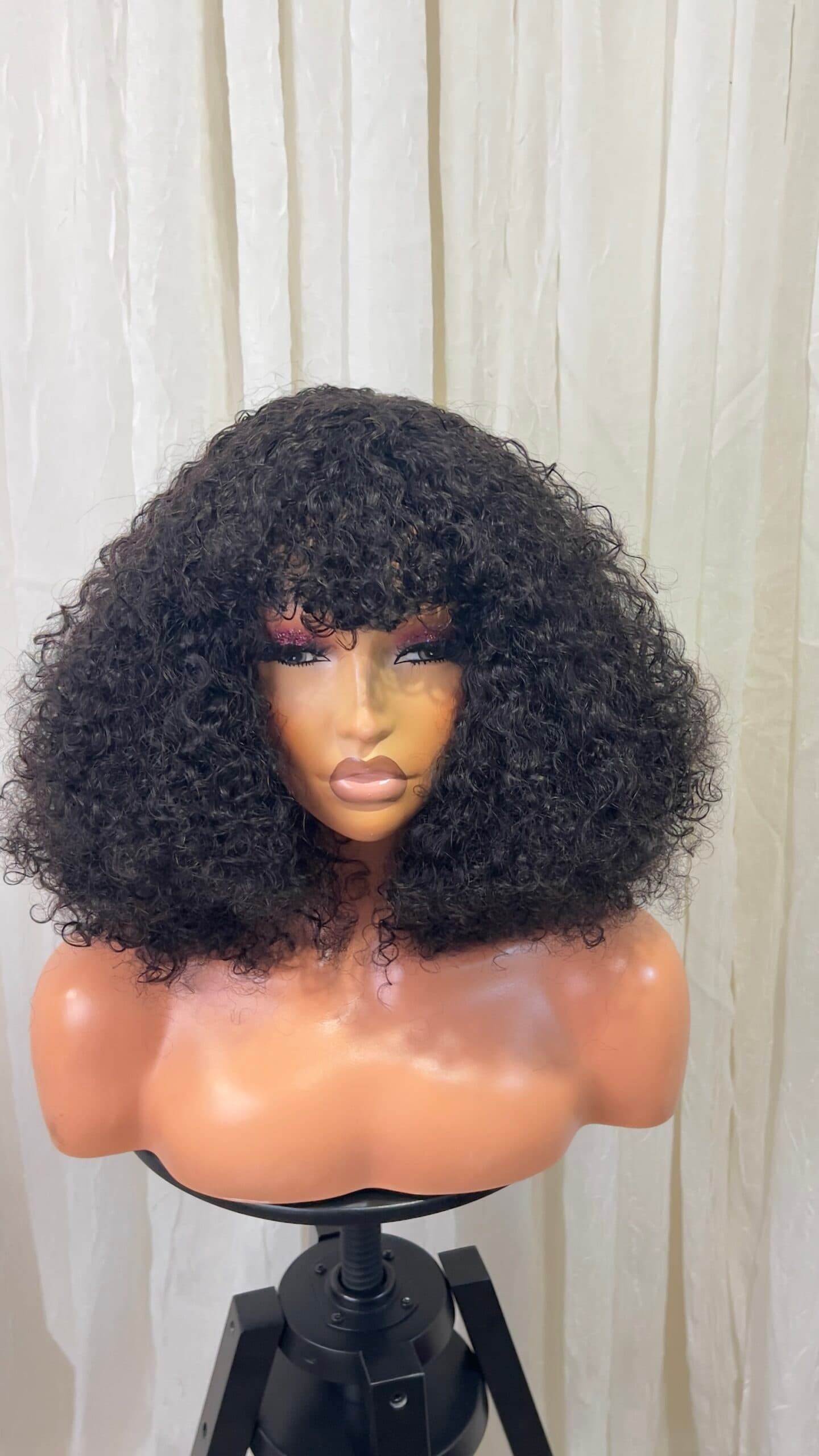 Maya Unit: Curly Wig with bangs